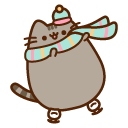 Pusheen and Stormy Ice Skating