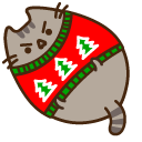 Pusheen and Ugly Holiday Sweater