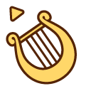 Pusheen Angel and Harp