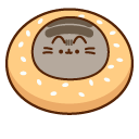 Pusheen Burrito and Bagel