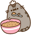 Pusheen Cooking an Apple Pie