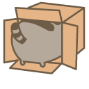 Pusheen Hiding in a Box