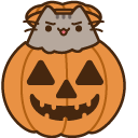 Pusheen in Jack o'Lantern