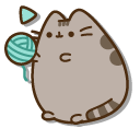 Pusheen Playing with a Yarn Ball
