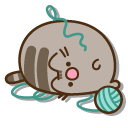Pusheen Playing with a Yarn Ball