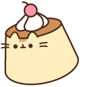 Pusheen Pudding and Macaron