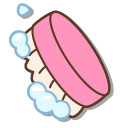 Pusheen Taking a Bath with a Brush