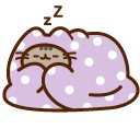 Pusheen under Lavender Blanket