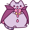 Pusheen Vampurr with Donut