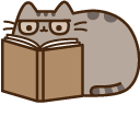 Pusheen with a Book