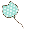 Pusheen with Colorful Balloons