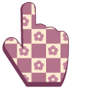 Checkered Retro Pattern with Flowers