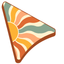 Rainbow Sunrise Retro Pattern