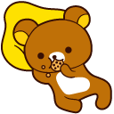 Rilakkuma Eating Cookie