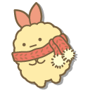 San-X Ebifurai No Shippo and Tonkatsu in Scarves