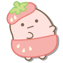 San-X Neko and Tapioka in Strawberry Costumes