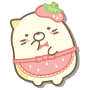 San-X Neko and Tapioka in Strawberry Costumes