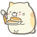 San-X Neko Eating Hanami Dango and Pancakes