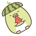 San-X Penguin and Shirokuma in Watermelon Outfits