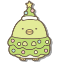 San-X Penguin and Tapioca in Christmas Tree Costumes