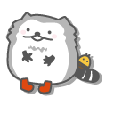 San-X Raccoon Bear with Acorn and Mushroom