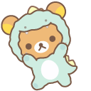 San-X Rilakkuma and Korilakkuma in Dino Costumes