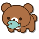 San-X Rilakkuma Chairoikoguma with Fish