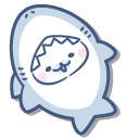 San-X Shirogoma in Shark and Jellyfish Costumes