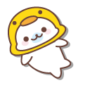 San-X Shirogoma with a Ducky Hat and a Rubber Duck