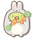 San-X Shirokuma and Penguin in Rabbit Costumes