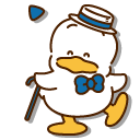 Sanrio Pekkle with his Cane and Hat