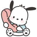 Sanrio Pochacco and a Telephone
