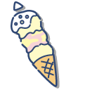 Sanrio Pochacco and Vanilla Ice Cream