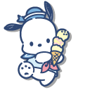 Sanrio Pochacco and Vanilla Ice Cream