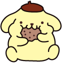 Sanrio Pompompurin and a Chocolate Chip Cookie