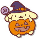 Sanrio Pompompurin and Macaroon in Halloween Costumes