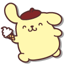 Sanrio Pompompurin with Ice Cream and Pancakes