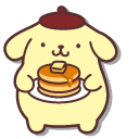 Sanrio Pompompurin with Ice Cream and Pancakes