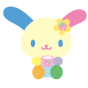 Sanrio Usahana with Pink Bows and Strawberry Accessories
