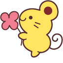 Scone the Mouse with Pink Flower