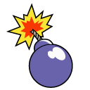 Sega Bomberman White Bomberman and a Bomb