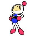 Sega Bomberman White Bomberman and a Bomb