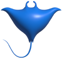 Simple 3D Batomorphi Ray Blue