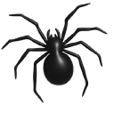 Simple 3D Black Spider