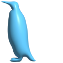 Simple 3D Blue Penguin