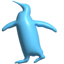 Simple 3D Blue Penguin