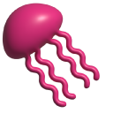 Simple 3D Colorful Jellyfish