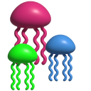 Simple 3D Colorful Jellyfish