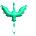 Simple 3D Cyan Stork