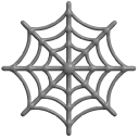 Simple 3D Gray Spider Web